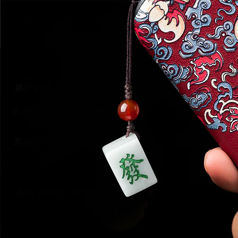 Jade Linmen Bean Type Jadeite Pendants Unisex-1