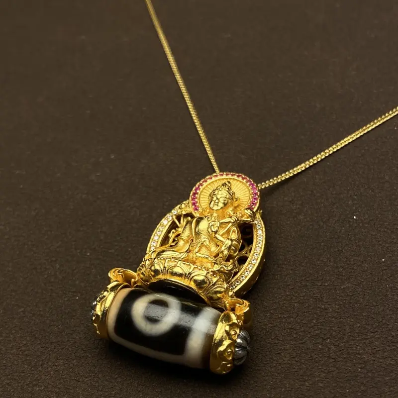 Jade Linmen Agate Necklaces Unisex-4