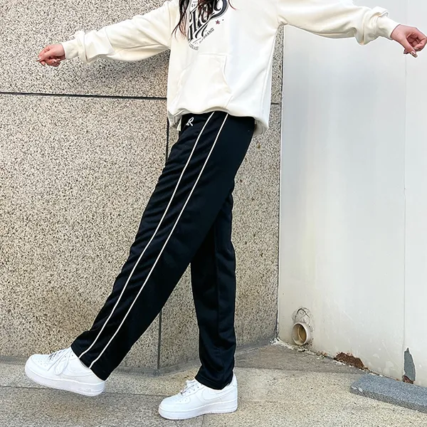 GR816 Casual Pants Unisex Black-3