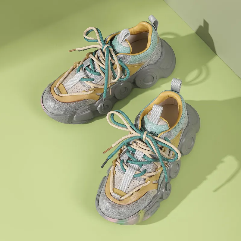 PIERCE GENTRY Low-Top Chunky Sneakers Women's-6