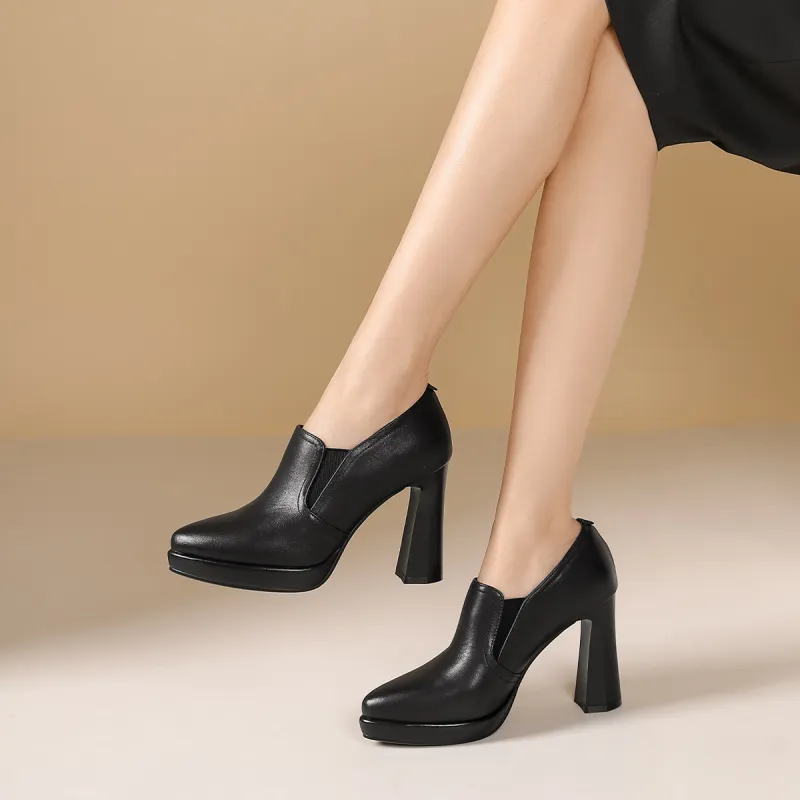 PIERCE GENTRY Chunky Heel High Heels Women's-3