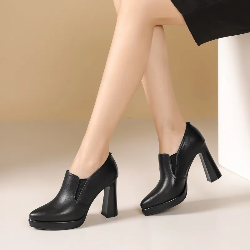 PIERCE GENTRY Chunky Heel High Heels Women's-4