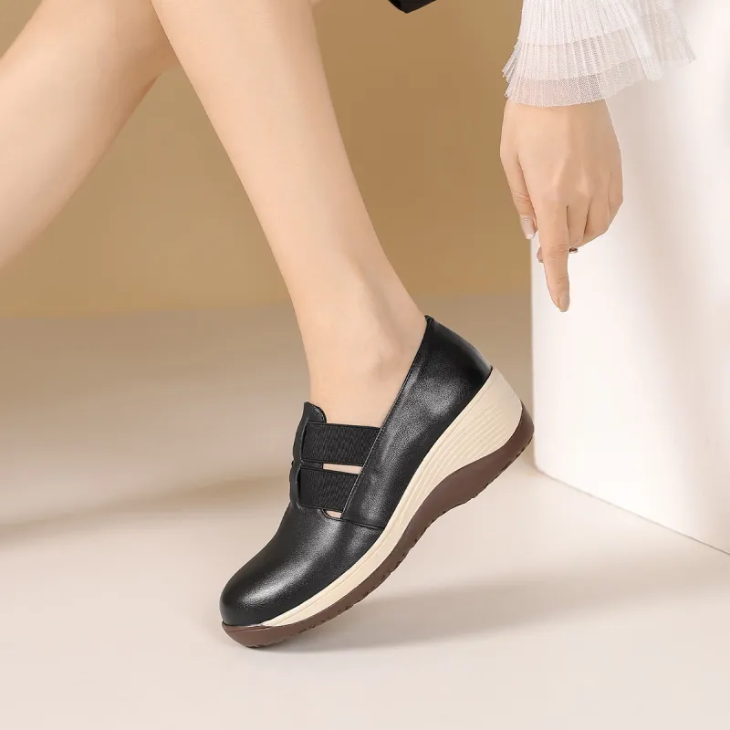 PIERCE GENTRY Loafers Women's Black/Beige/Yellow-5