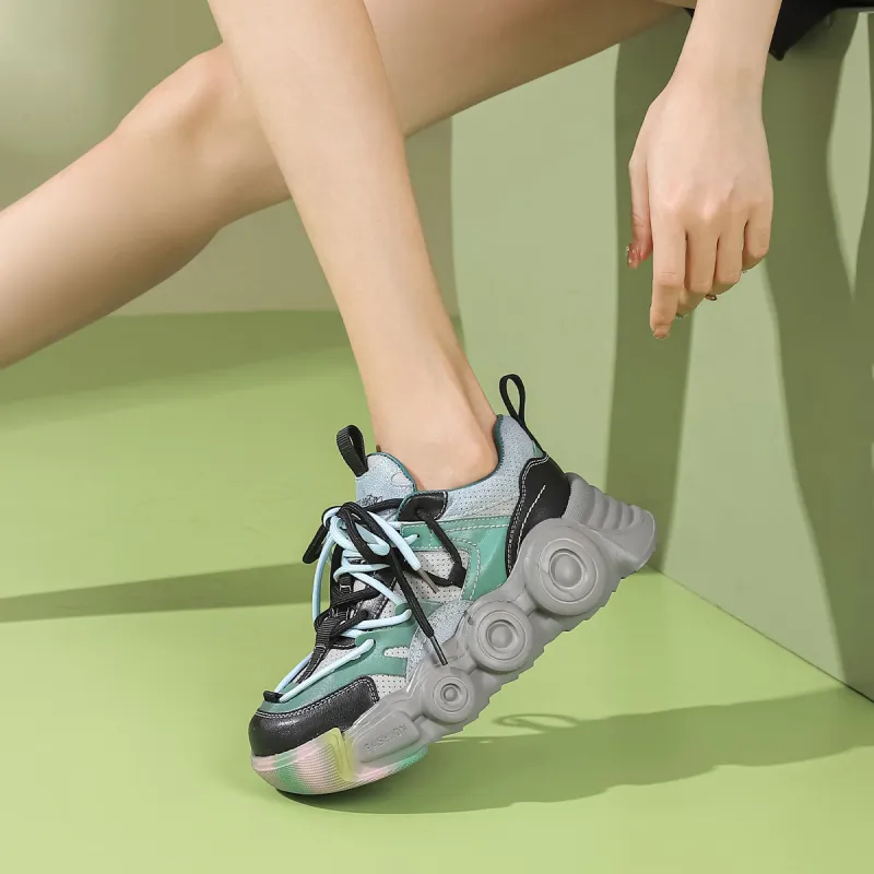 PIERCE GENTRY Low-Top Chunky Sneakers Women's-12