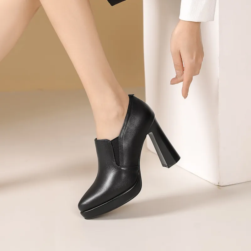 PIERCE GENTRY Chunky Heel High Heels Women's-5