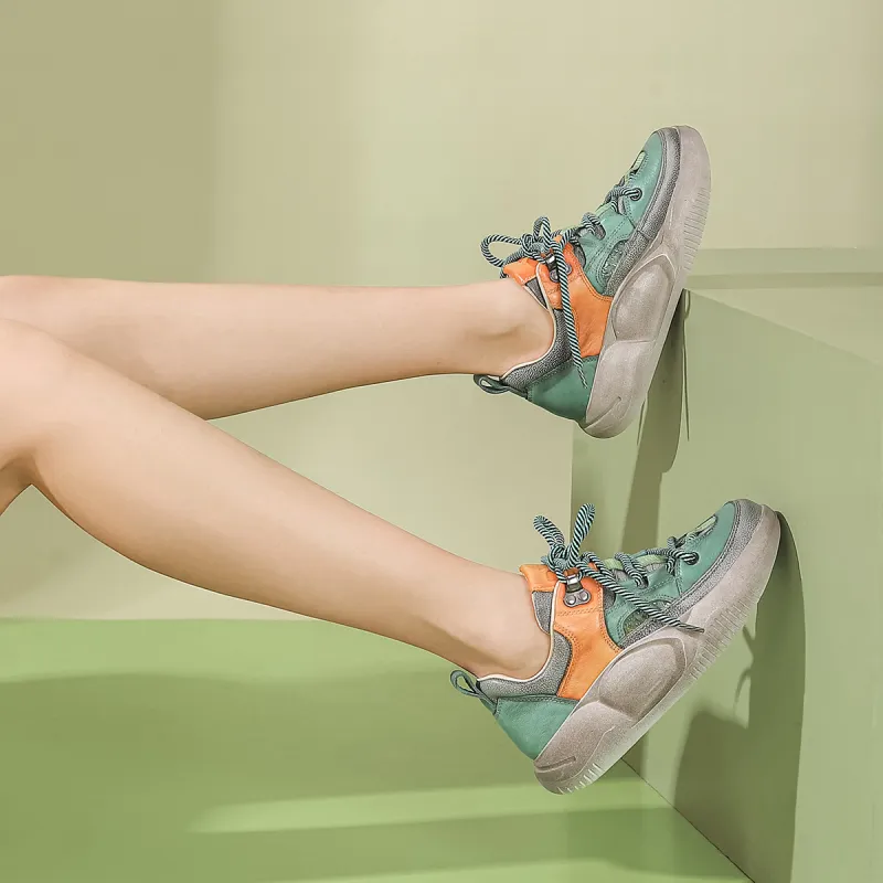 PIERCE GENTRY Low-Top Chunky Sneakers Women's-5