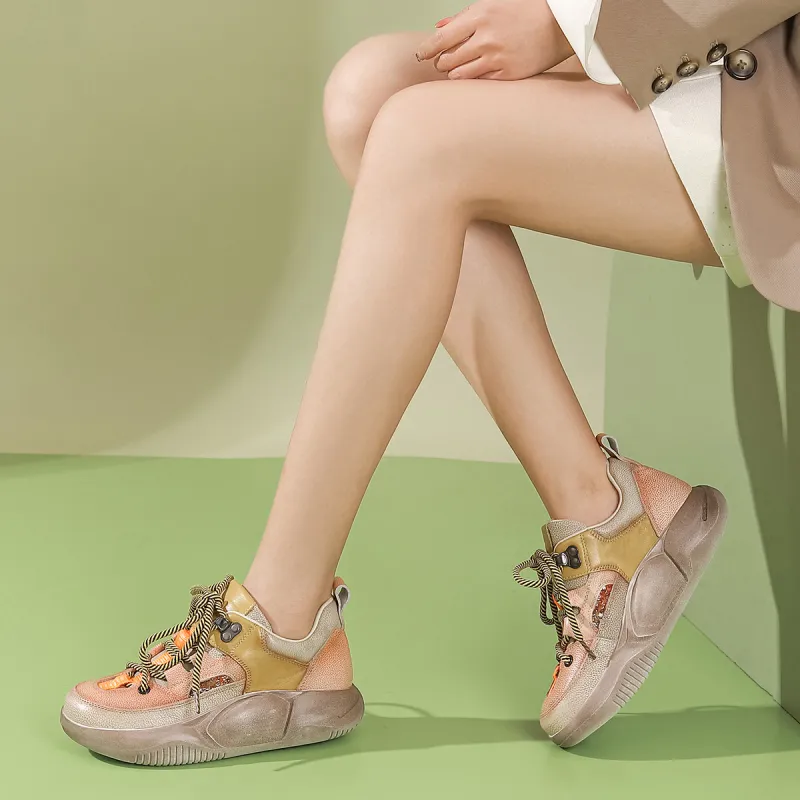 PIERCE GENTRY Low-Top Chunky Sneakers Women's-11