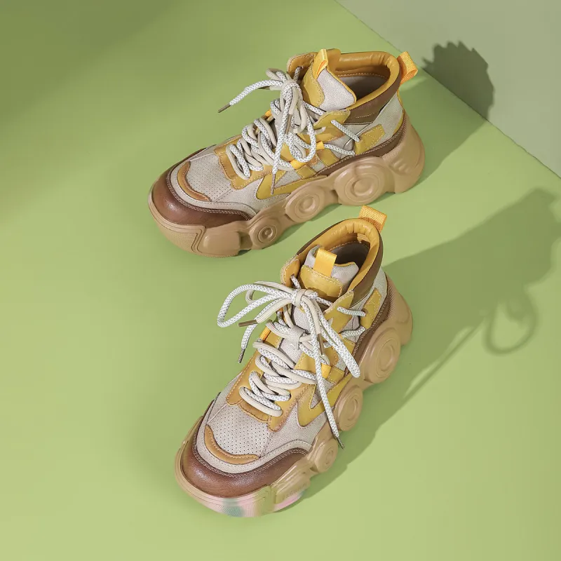 PIERCE GENTRY Slip-Resistant High-Top Chunky Sneakers 5.5cm Women's-11
