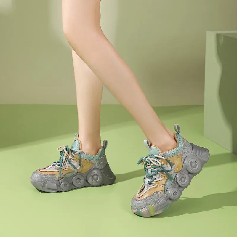 PIERCE GENTRY Low-Top Chunky Sneakers Women's-5