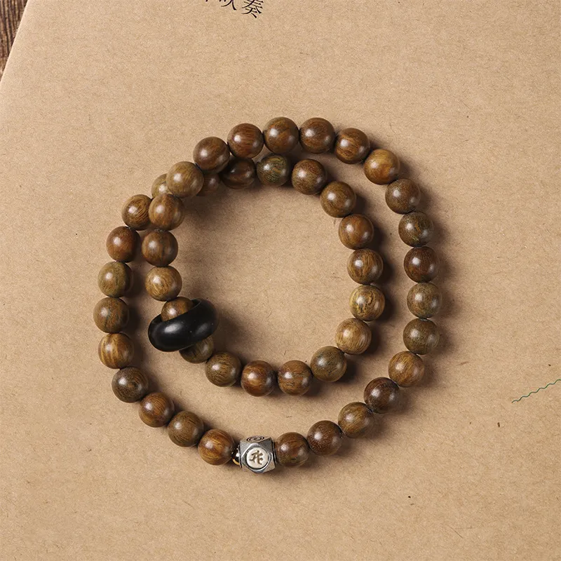 Yuxin Green Sandalwood Bracelets Unisex-5