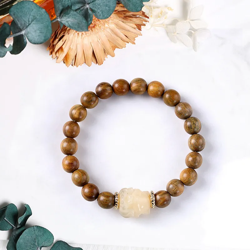 Yuxin Green Sandalwood Bracelets Unisex-3
