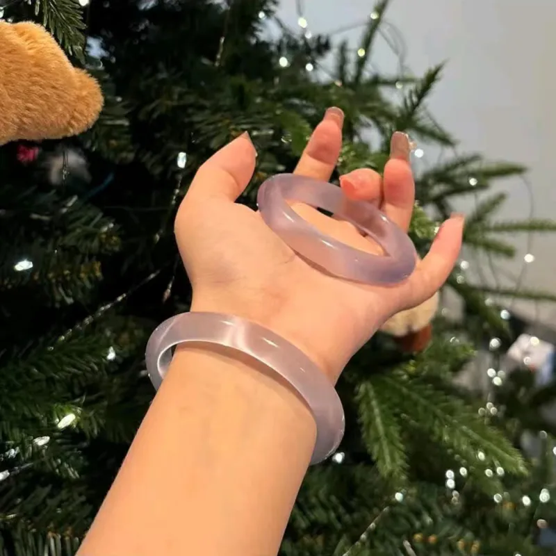 Yuxin Glass Cat Eye Jade Bangles Unisex-5
