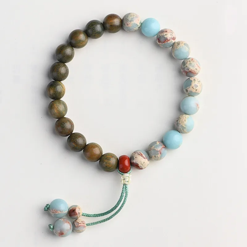 Yuxin Green Sandalwood Bracelets Unisex-4