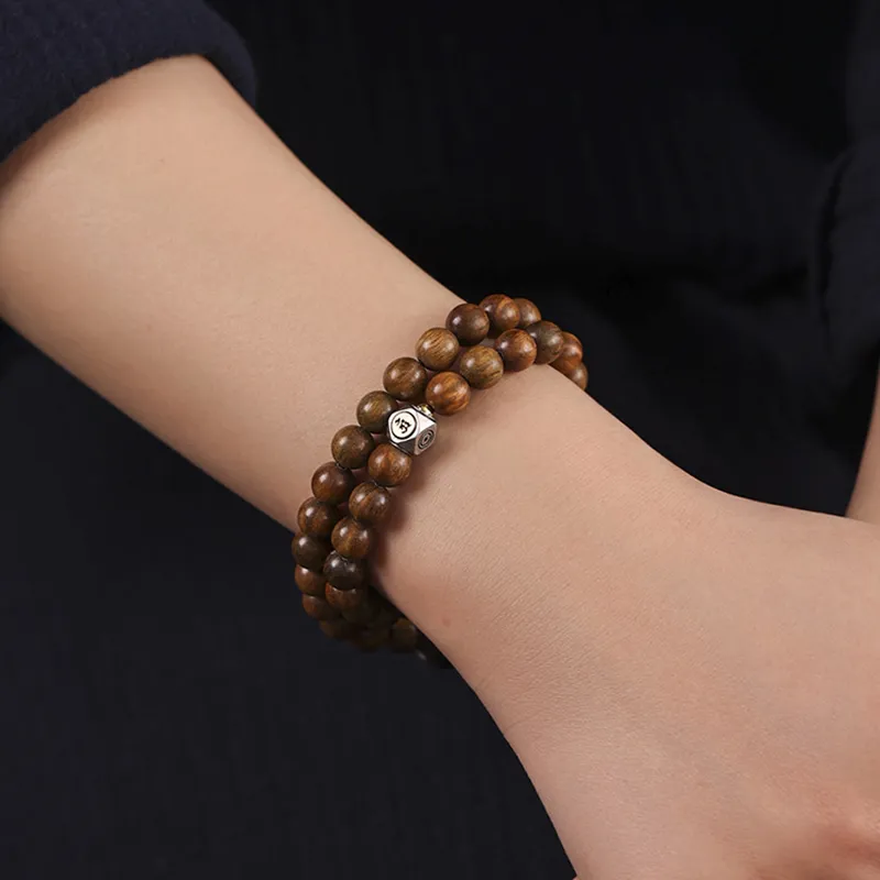Yuxin Green Sandalwood Bracelets Unisex-2