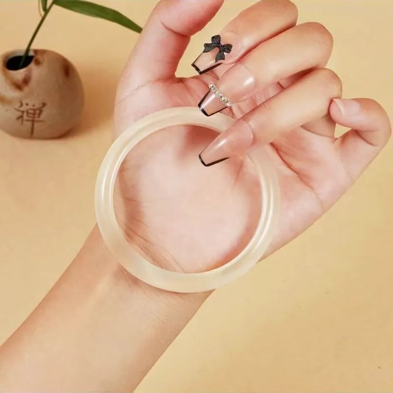 Yuxin Glass Cat Eye Jade Bangles Unisex-4