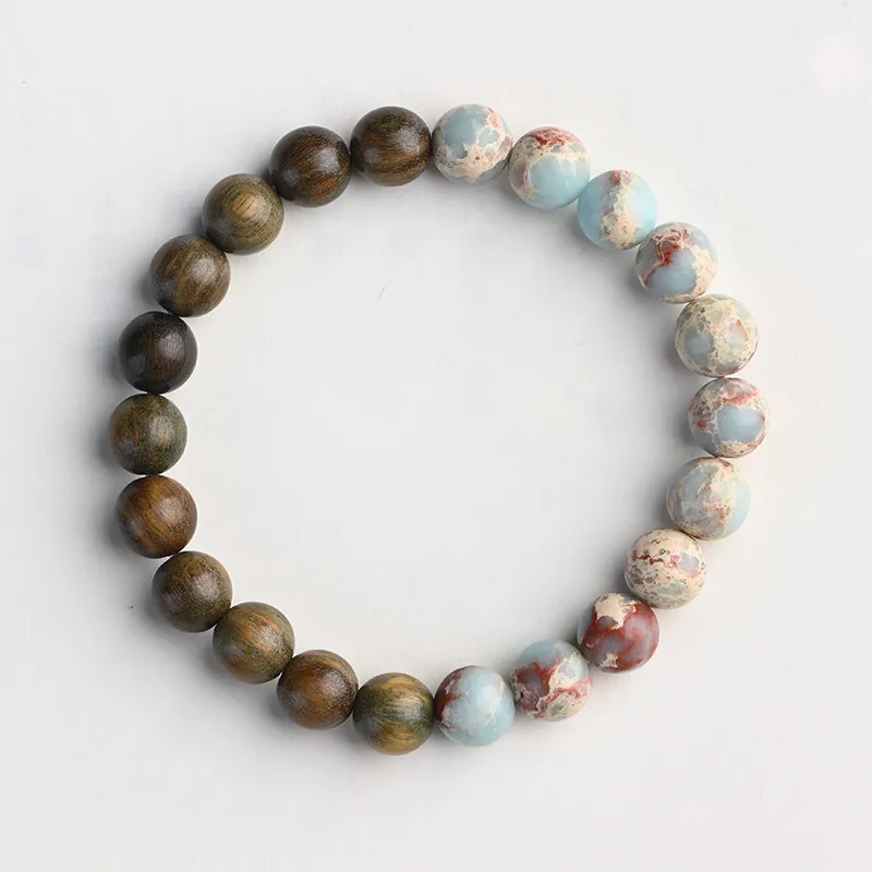 Yuxin Green Sandalwood Bracelets Unisex-2