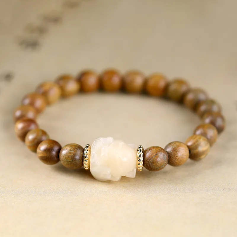 Yuxin Green Sandalwood Bracelets Unisex-2