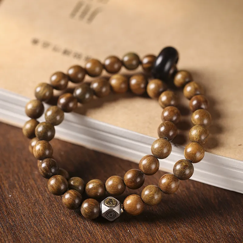 Yuxin Green Sandalwood Bracelets Unisex-3