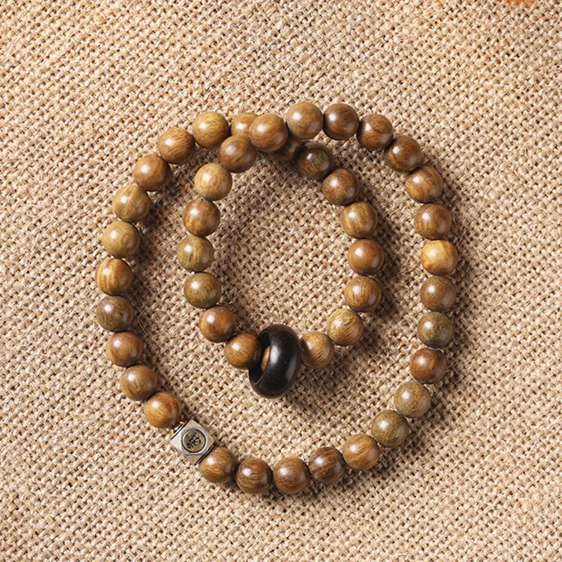 Yuxin Green Sandalwood Bracelets Unisex-4