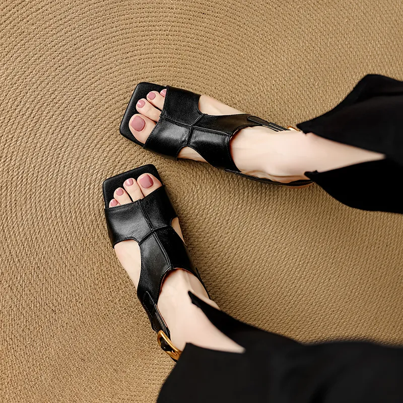 YIKEFEI One Strap Sandals Women's-3