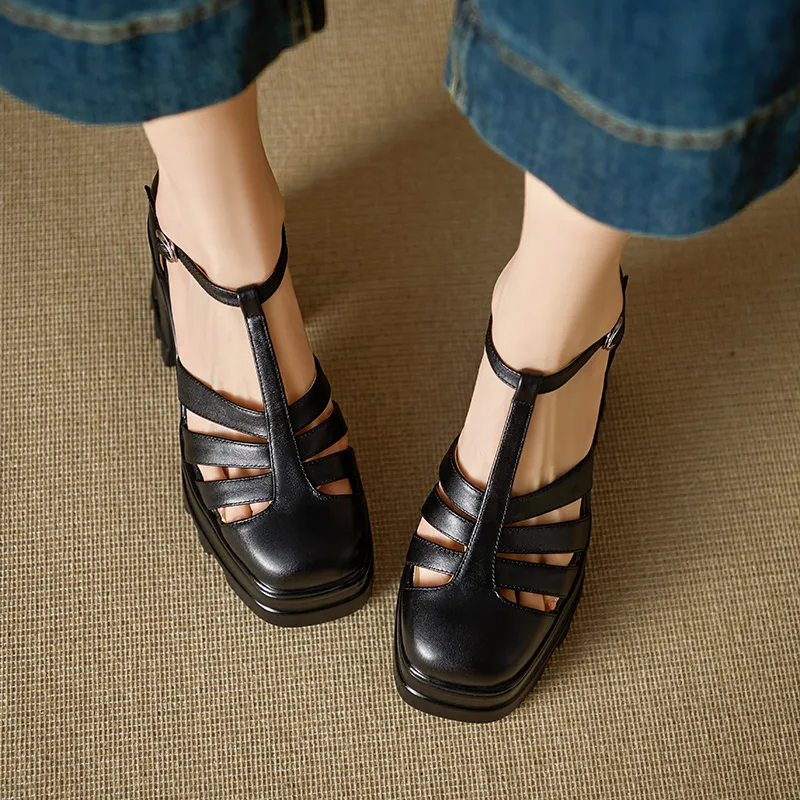 YIKEFEI Roman Sandals Women's-4