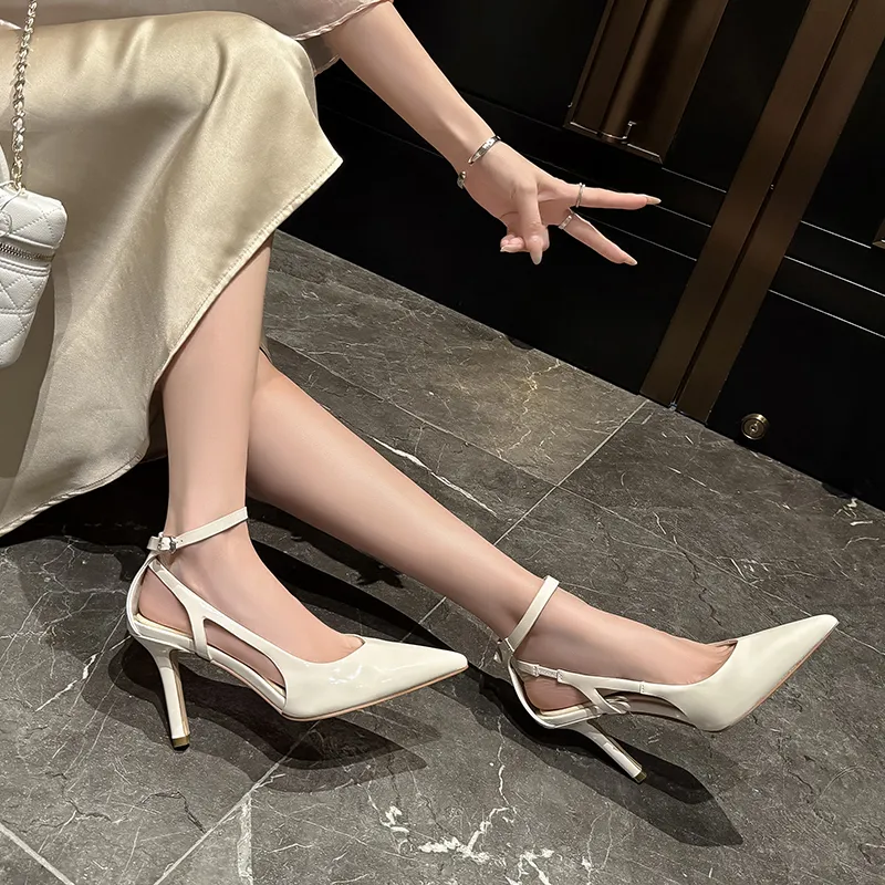 YIKEFEI High Heels Women's Light Green/Black/Black/White-14