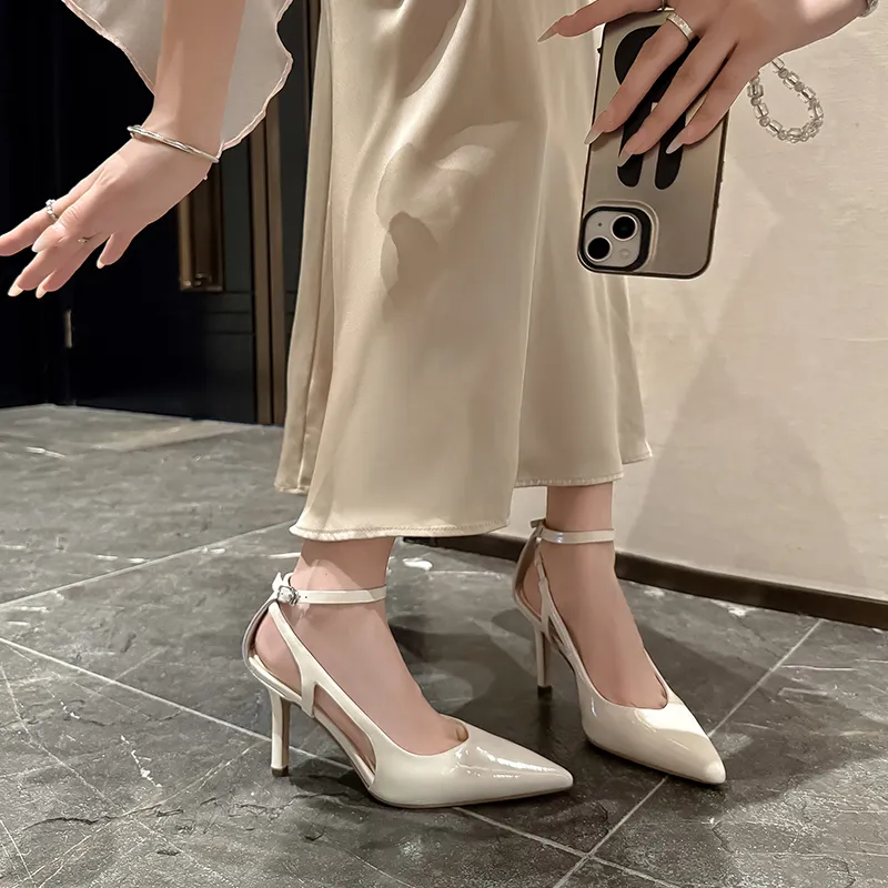 YIKEFEI High Heels Women's Light Green/Black/Black/White-15