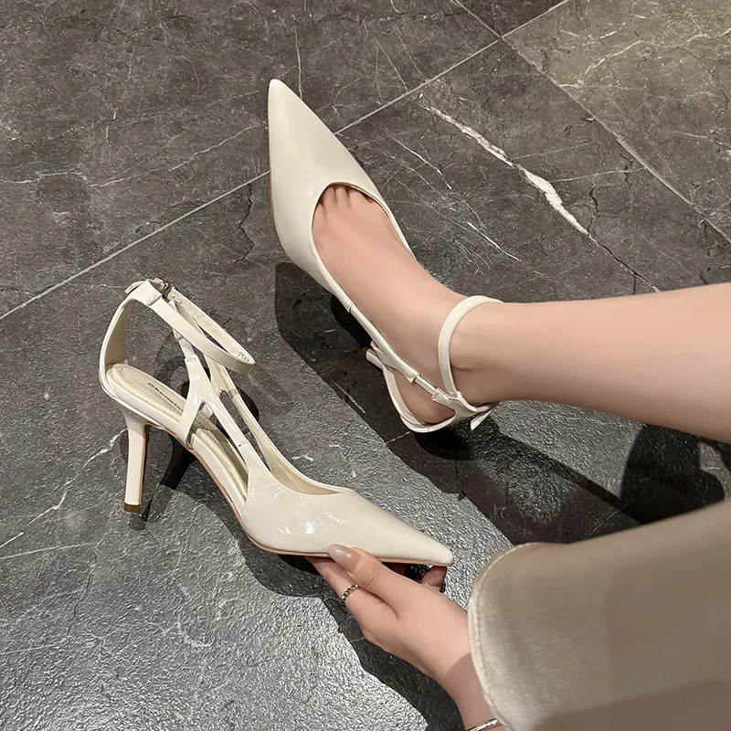 YIKEFEI High Heels Women's Light Green/Black/Black/White-13