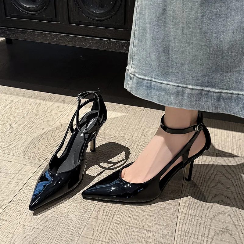 YIKEFEI High Heels Women's Light Green/Black/Black/White-8