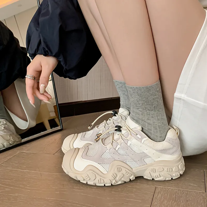 YIKEFEI Low-Top Chunky Sneakers Women's-3