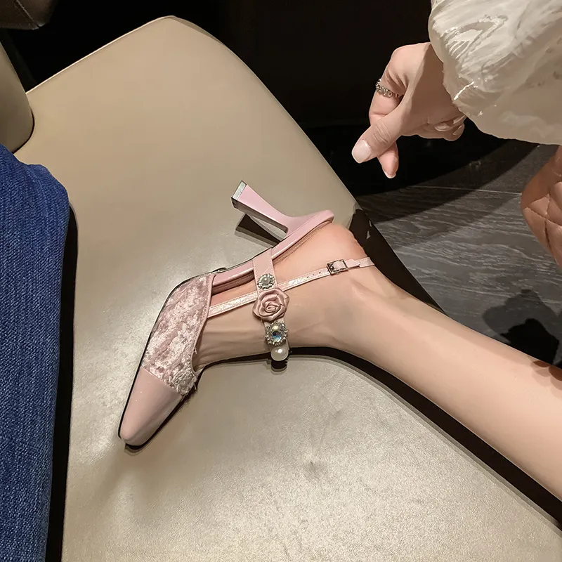 YIKEFEI Slim Heel High Heels Women's-9