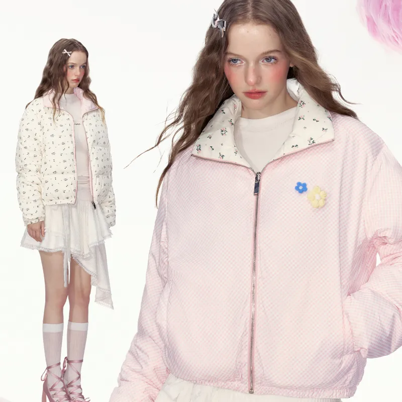 AYF Puffer Jackets Women's Pink-4