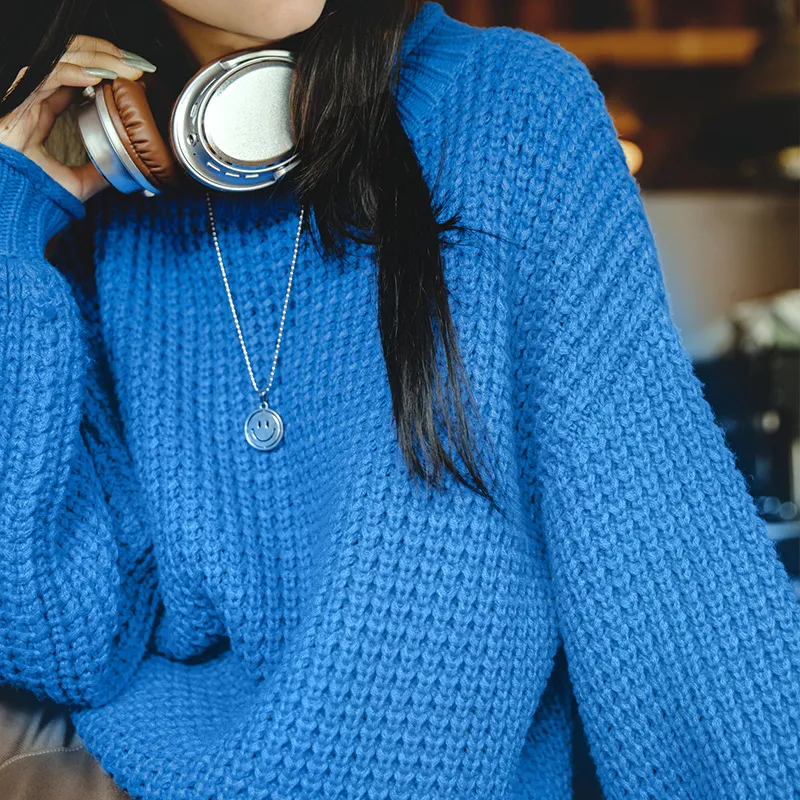 MADEN Sweater Women's Royal Blue-6