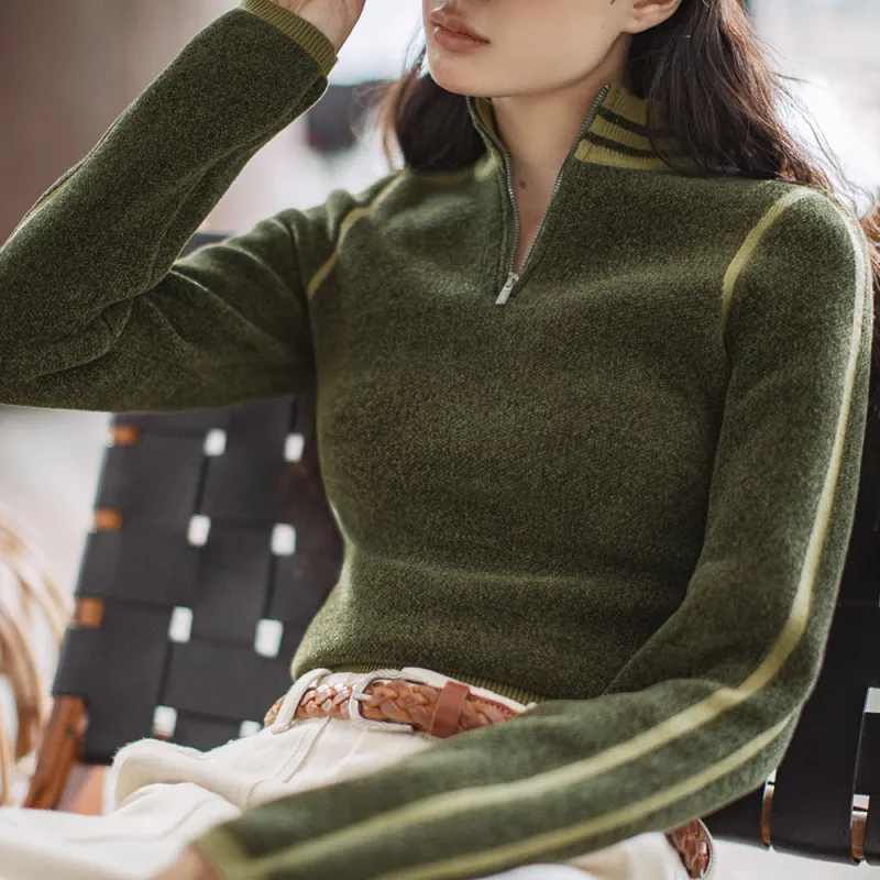 MADEN Sweater Women's Dark Green-6