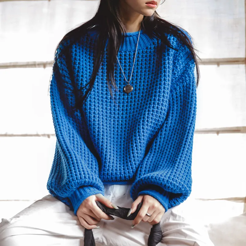 MADEN Sweater Women's Royal Blue-4
