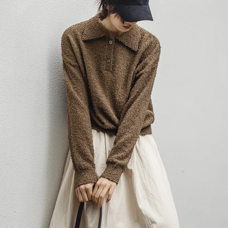 MADEN Sweaters Women's Khaki-2