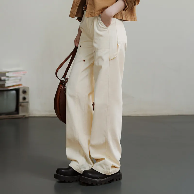 MADEN Cargo Pants Women's White Shell Color-5