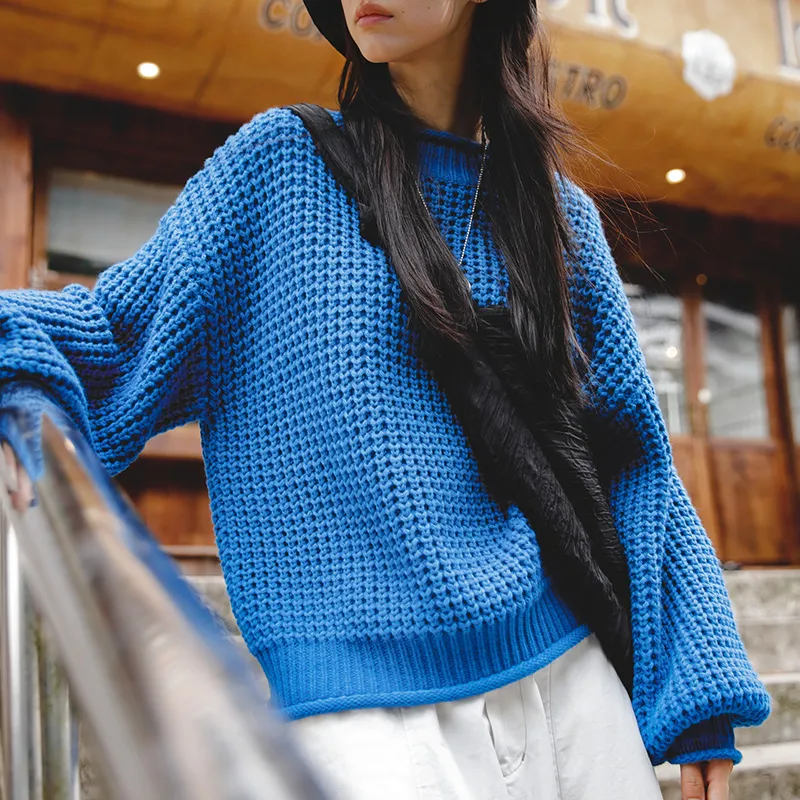 MADEN Sweater Women's Royal Blue-5