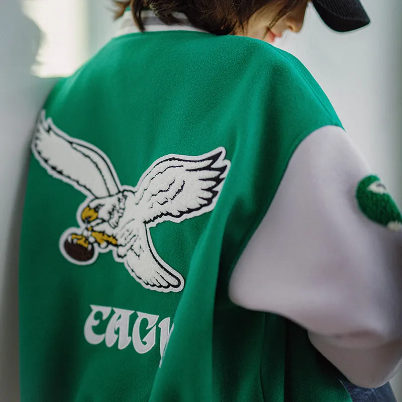 MADEN Baseball Jacket Women's Green-2