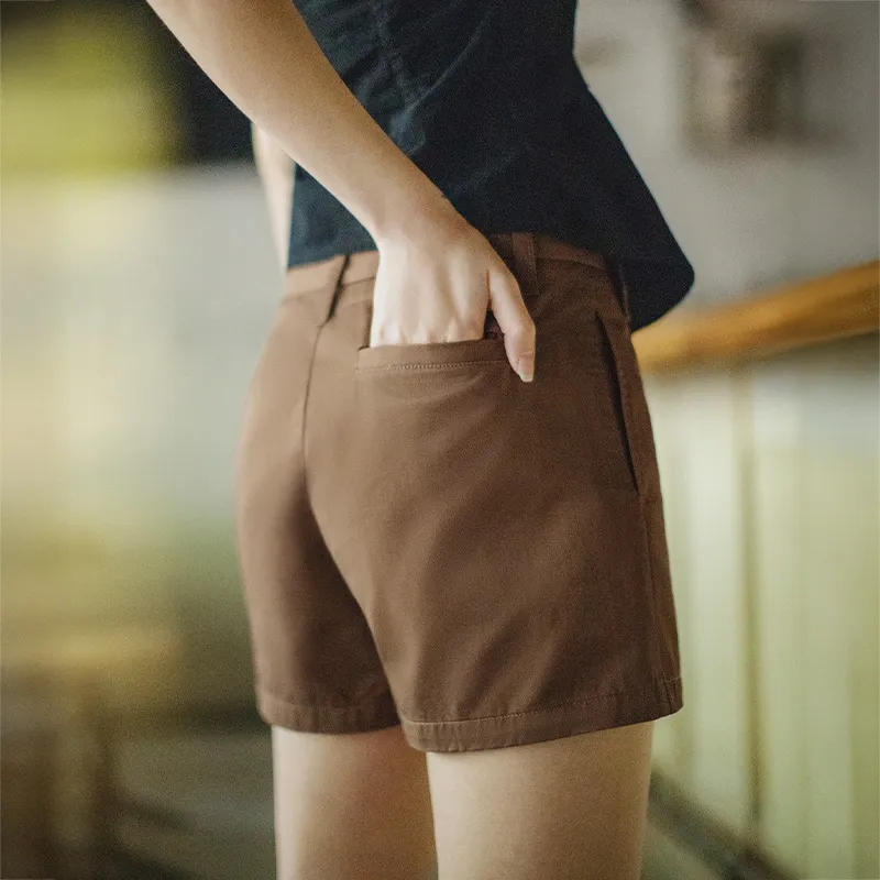 MADEN Cargo Shorts Women's Dark Khaki-3