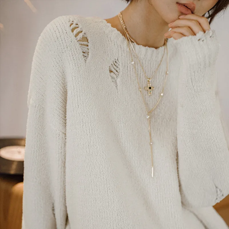 MADEN Sweater Women's Beige Apricot-3