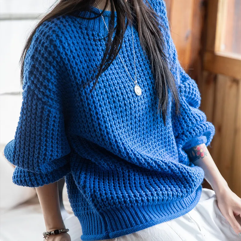 MADEN Sweater Women's Royal Blue-3