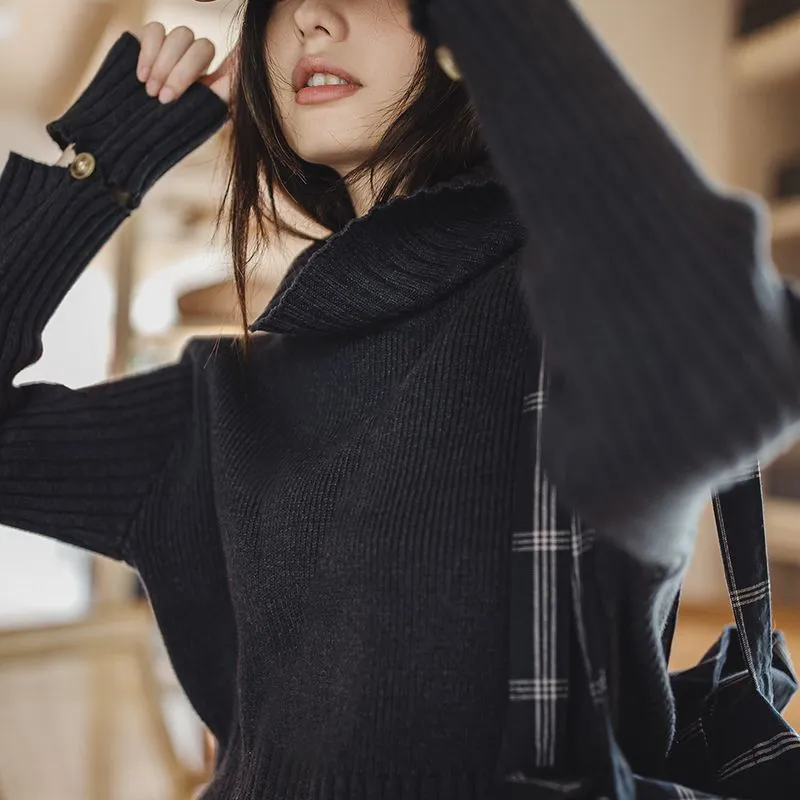 MADEN Sweater Women's Dark Smoke Gray-3