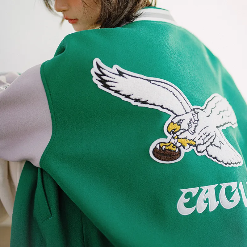MADEN Baseball Jacket Women's Green-3
