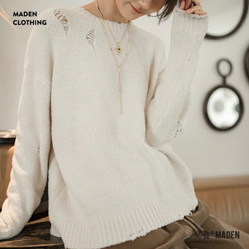 MADEN Sweater Women's Beige Apricot-2