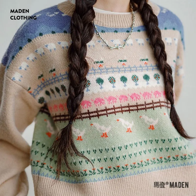 MADEN Sweaters Women's Khaki-2