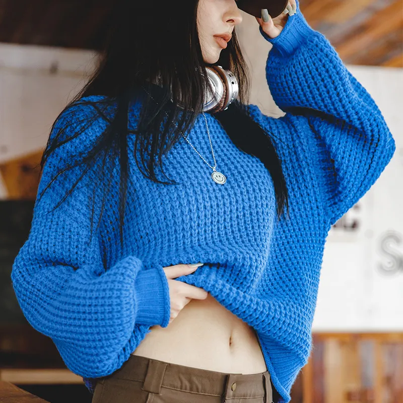 MADEN Sweater Women's Royal Blue-2