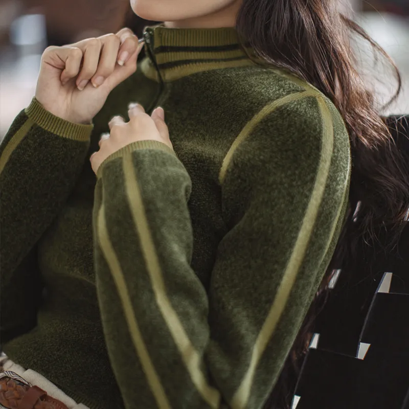 MADEN Sweater Women's Dark Green-3