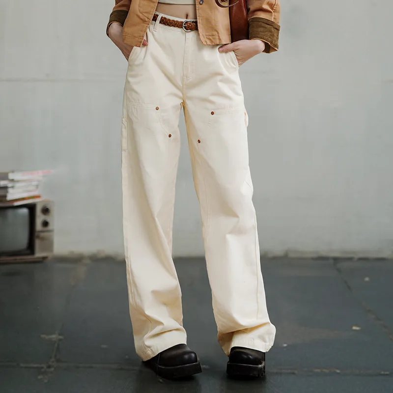 MADEN Cargo Pants Women's White Shell Color-2