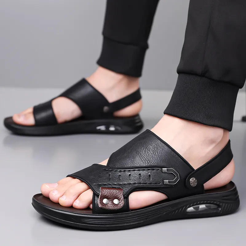 Sonno Beach Sandals Men Black/Brown-3